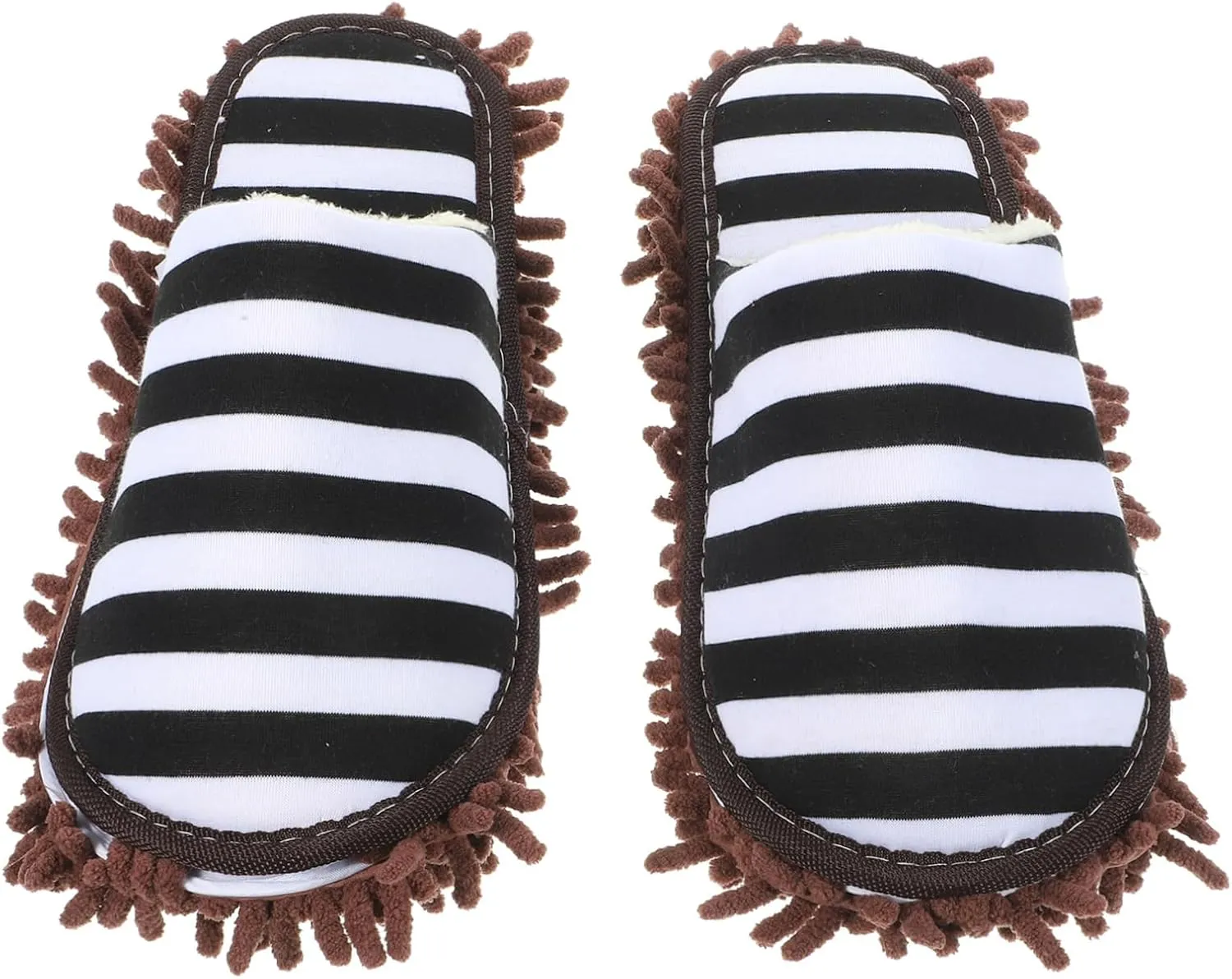 1 Pair Washable Sweeping Slippers Chenille Mop Shoes for Home Cleaning Reusable Dust Sweeping Shoes Skid and Durable Design for Tile and Vinyl Floors