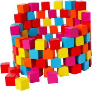 100PCS Colorful Cube Building Blocks Educational DIY for Creative and Fun Early Learning Teaching Aid for Home School Play