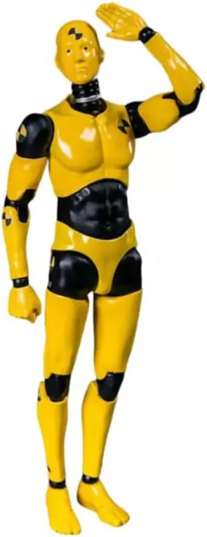 1:12 Scale Male Figure Body 6in Flexible Yellow Testman Crash Test Dummy Action Figure Doll Miniature Figure Collection