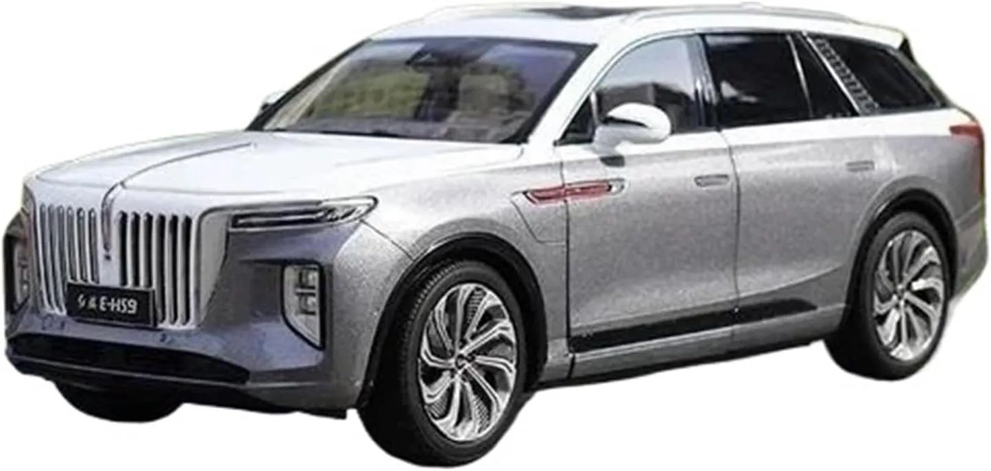 1:18 for HONGQI E-HS9 Alloy Car Model Simulation Collection Ornament Mini Simulation Toys(White)