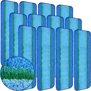 12-Pack Microfiber Deep Cleaning Pad Compatible with 18 Inch Bona Family of Mops, Replacement Mop Pads Refills for Hardwood & Hard Surface Floors, Washable & Reusable