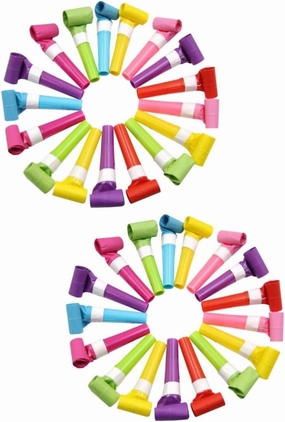 120 Pcs for Kids Blowouts Party Favors Kids Playsets Noisemaker Party Favor Party Noise Maker Kids Whistle Party Whistle Toy Trumpet Blower Child 6cm Birthday Blow Horn