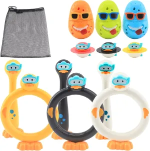 12pc Pool Diving Toys for Kids,Duck Pool Diving Toys,Summer Diving Sticks,Fun Swimming Pool Games Suitable Aged 3-14 Children Swimming
