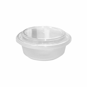 13oz/380mL Round Tampered Evident Clear Frosted Container Set