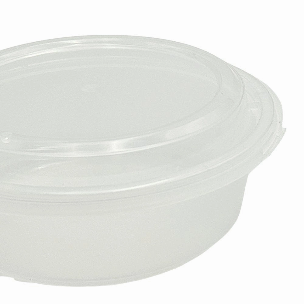 13oz/380mL Round Tampered Evident Clear Frosted Container Set