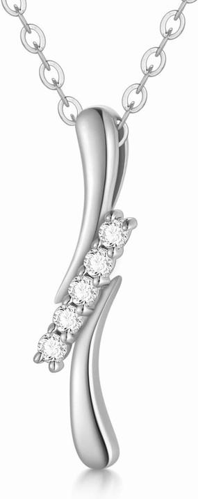 14K Solid Gold Diamond Necklace for Women, Gold "Soulmate" Diamond Pendant Necklace Fine Jewelry Gift for Her, Wife, Mom 18 inch (Adjustable Length)