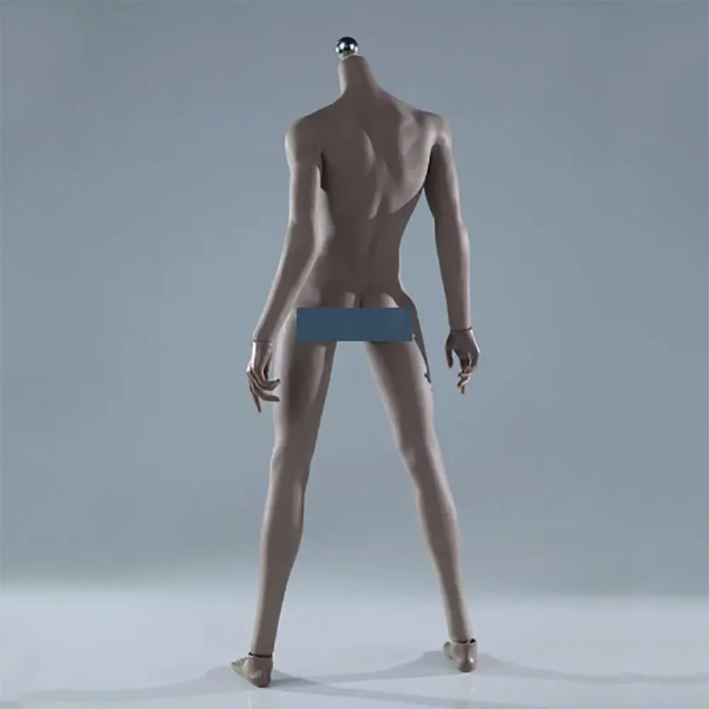 1/6 Scale Male Body 12in JIAOU Doll Black Skin Long Legs Flexible Seamless Action Figure Doll Miniature Figure Body