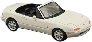 1:64 for Mazda EUNOS Roadster NA6CE White Diecast Models Car Collection Souvenir Decoration Mini Simulation Toys