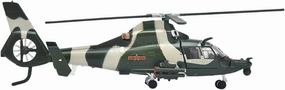 1:100 Z-9 Helicopter Model Retro Fighter Model for Office Bedroom TV Cabinet, 14cmx11cmx4cm, Green