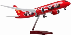 1:130 for Hainan Airlines Panda Boeing 787 Resin Airplane Airbus with Light Wheels Toy Collection Display Miniatures Set(with Light)