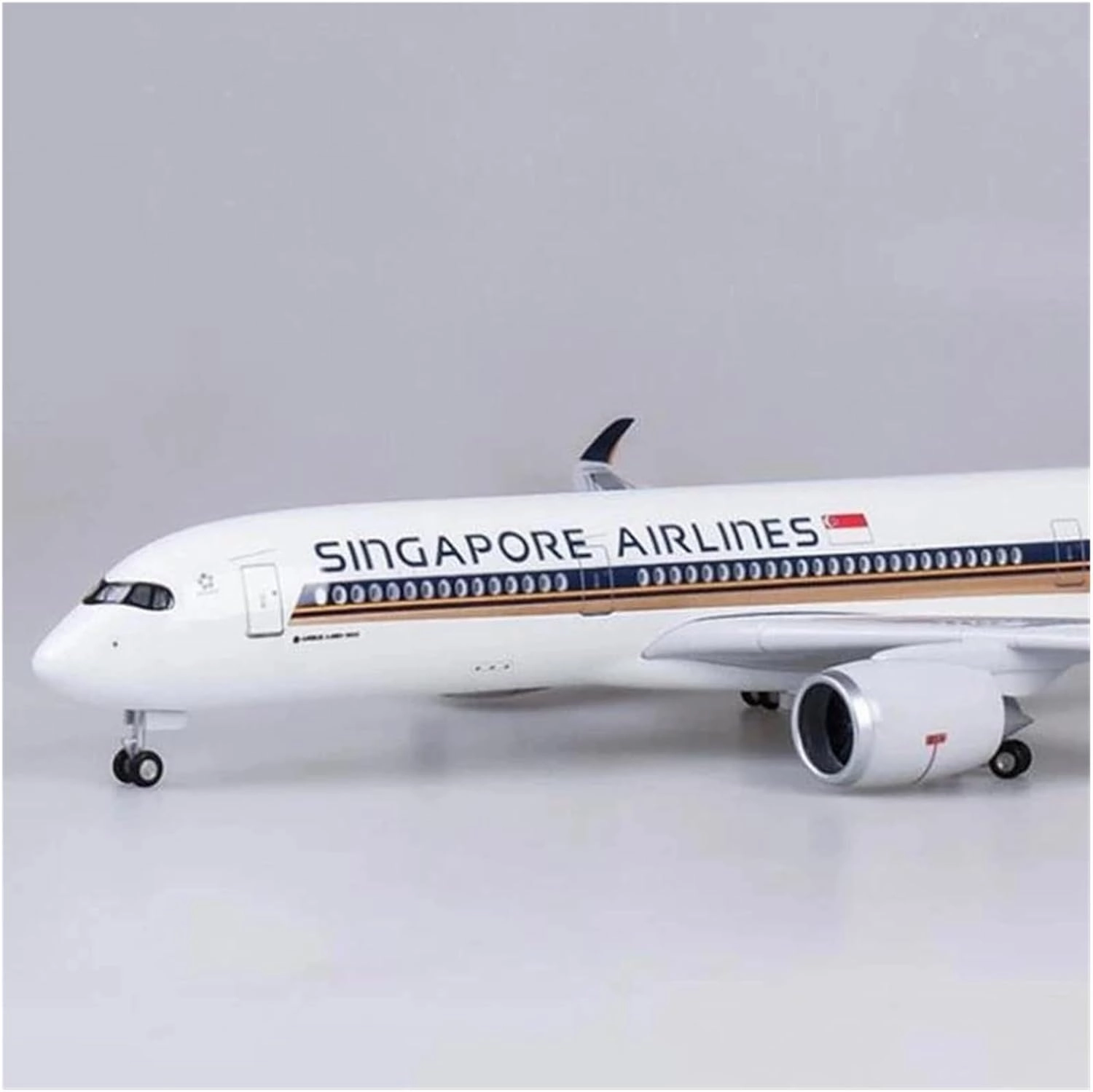1:142 Scale for Singapore Model Aircraft A350 Airbus LED with LED Light Touch Or Sound Control Collection Or Show(with lamp)