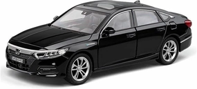 1 24 for Honda Accord Alloy Miniature Car Diecast Metal Scale Car Model Sound Light Simulation Collections Toy Simulation Vehicle Playset(Black)