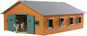 1:24 Scale Wooden Horse Stable Toy with 7 Stalls, Deluxe Horse Barn KG610595