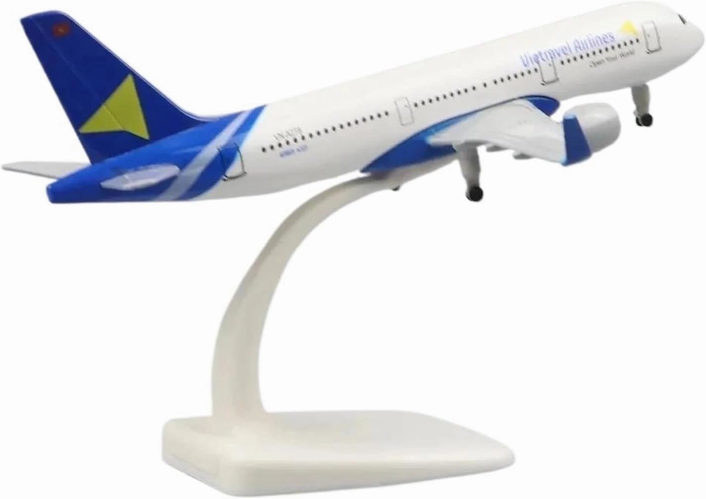 1 400 for Airbus 321 Vietnam Model Airplane Alloy Diecast Aircraft Model with Landing Gear for Collectable 20CM