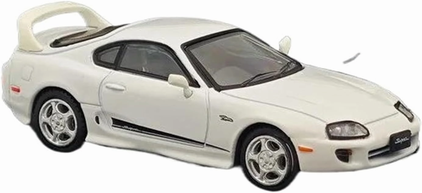 1:64 for Toyota Supra RZ White Alloy Car Model Home Decoration Metal Ornaments Mini Simulation Toys