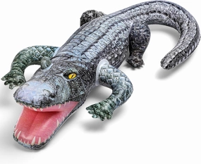 1 Pcs 55" Inflatable Alligator Toys Realistic Blow up Alligator Crocodile Animal Reptile Party Decor Props and Pool Floats Toys Jungle Party Garden Decorations