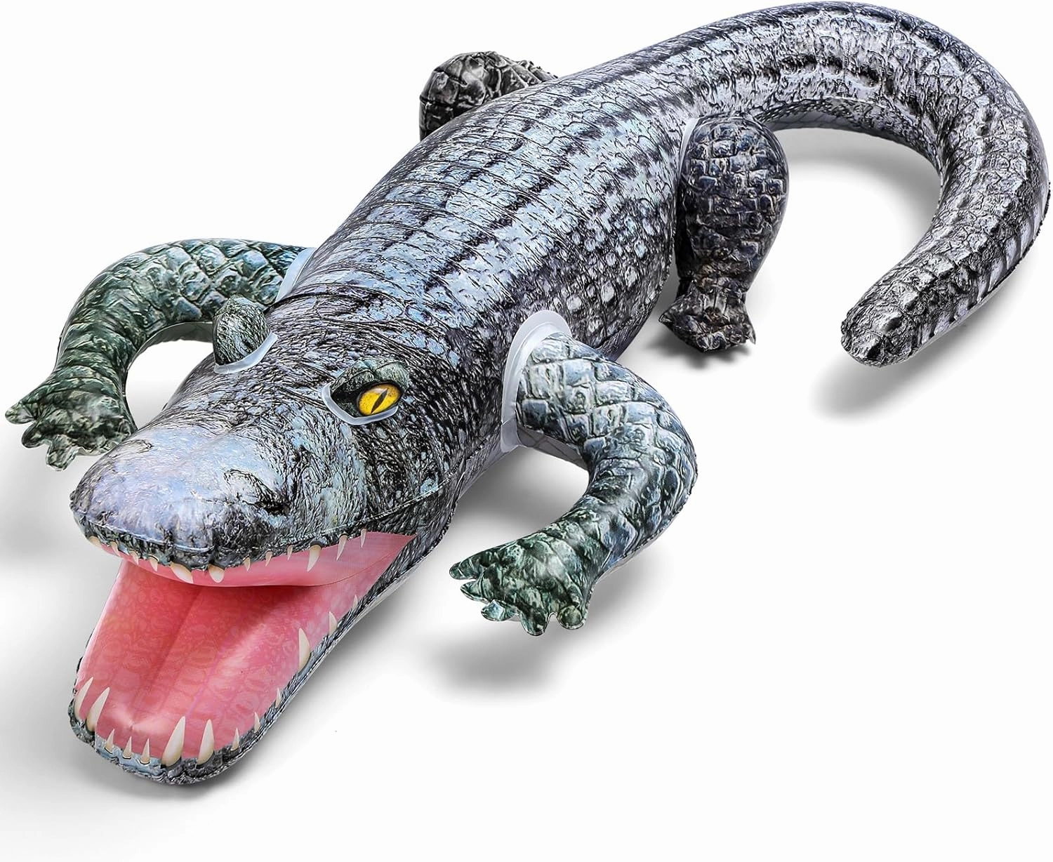 1 Pcs 55" Inflatable Alligator Toys Realistic Blow up Alligator Crocodile Animal Reptile Party Decor Props and Pool Floats Toys Jungle Party Garden Decorations