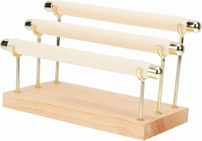 1Pc Beige Ring Holder Storage Rack Elegant Jewelry Organizer for Home Display Durable Design present for Keeps Jewelry Organized and Accessible