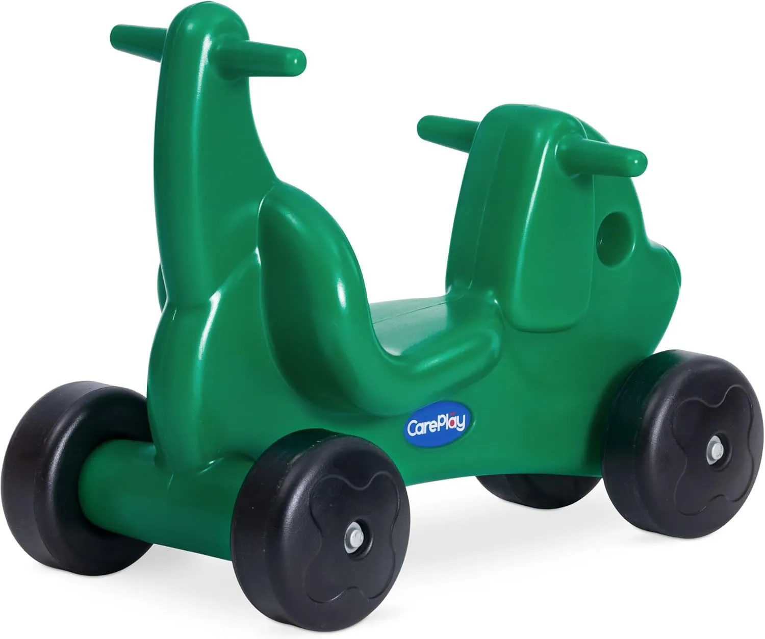 2-in-1 Puppy Push & Ride-on Toy, Indoor & Outdoor Use, Low Profile Seat, Recommended for Children up to 50lbs, Durable Construction, Made in The USA (Green)