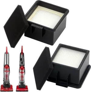 2 Pack F43 HEPA Filter and Foam Filters Compatible with Dirt Devil Easy Lite Cyclonic Quick Vac UD20005 and Extreme Cyclonic Quick Vac UD20010 Upright Vacuum