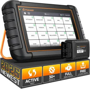 2025 FOXWELL Scanners NT809BT Bidirectional Scan Tool, All System Scanner for Cars with 30 Maintenances, Wireless Code Reader for All Vehicles, Accurate Automotive Diagnostic Tools, FCA Support Orange