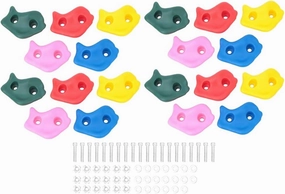 20pcs Rock Climbing Holds,Pig Nose Shape Kids Playground Build with Mounting Screws and Hardware for Indoor Outdoor Climbing Wall