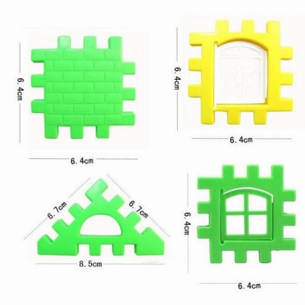 24pcs Baby Bricks House Building Blocks Construction Toy Kids Brain Game Learning Educational Toys