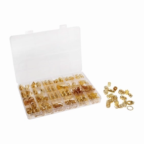 290Pcs Jewelry Women Hair Jewelry Crafting Charms Dreadlocks Hair Jewels Gold Hair Cuffs Hair Rings Braid Jewelry