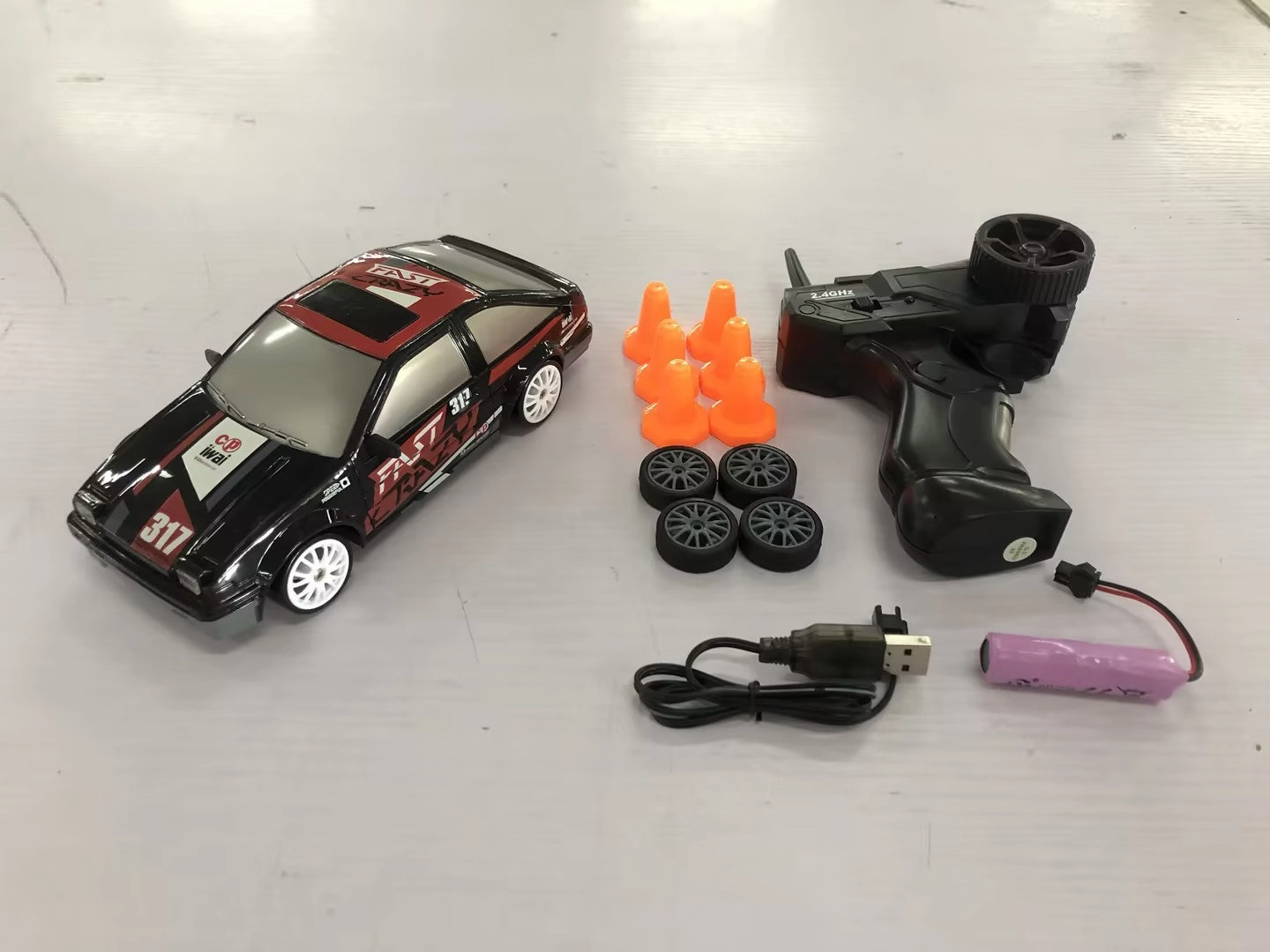 2.4G Drift RC Car, 4WD Remote Control GTR Model AE86, Vehicle Toys for Children