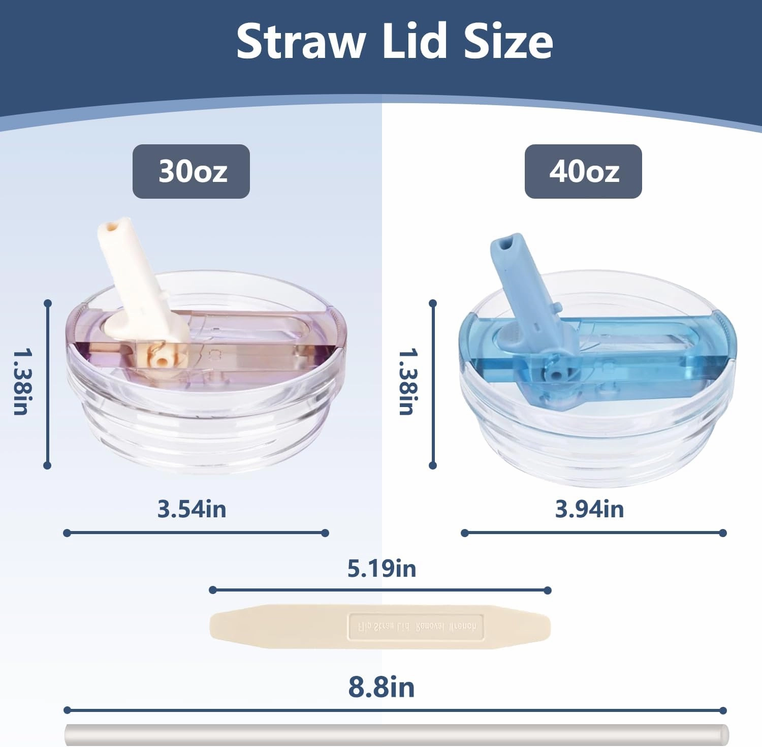 2 Pack 40 oz Tumbler Flip Straw Lid for Stanley Quencher ProTour Leak Proof Lid Replacement for Stanley H2.0 Quencher, Spill Proof Reusable Lid for Stanley Cup Accessories (Black & Cream, 40 oz)