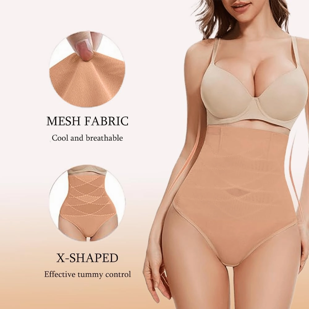 2 PCS Thong Shapewear Tummy Control Body Shaper High Waisted Underwear for Women