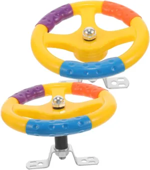 2pcs Car Replacement Steering Wheel Interactive Driving Learning for Easy Installation for Backyard Play and Playground Swing Use