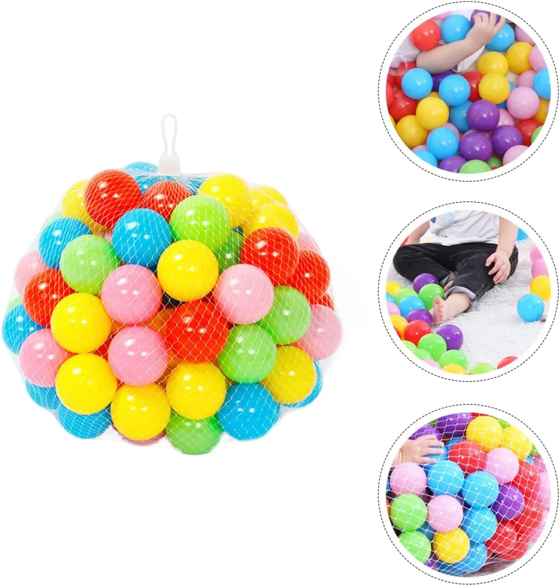 2sets Educational Ocean Ball Set Toddler Mini Play Balls for Kids Pool Toy Pit for Babies Safe Plastic Toys 50pcs*2