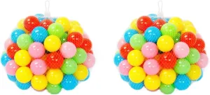 2sets Educational Ocean Ball Set Toddler Mini Play Balls for Kids Pool Toy Pit for Babies Safe Plastic Toys 50pcs*2