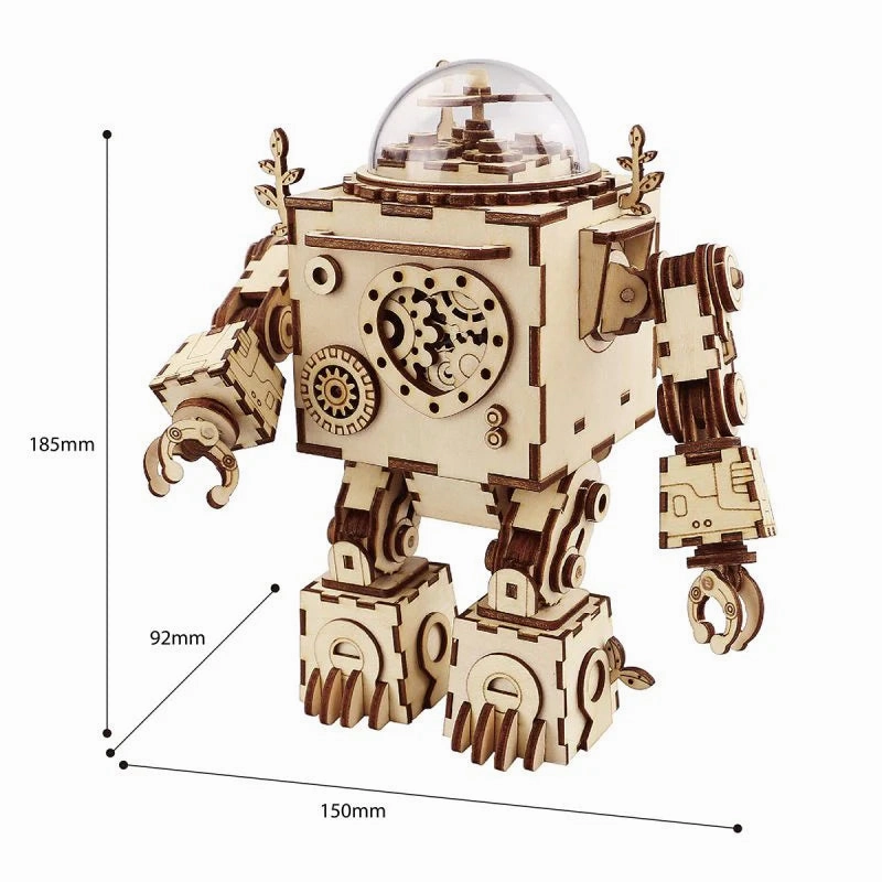 3D Wooden Morpheus Mechanical Robot Puzzle