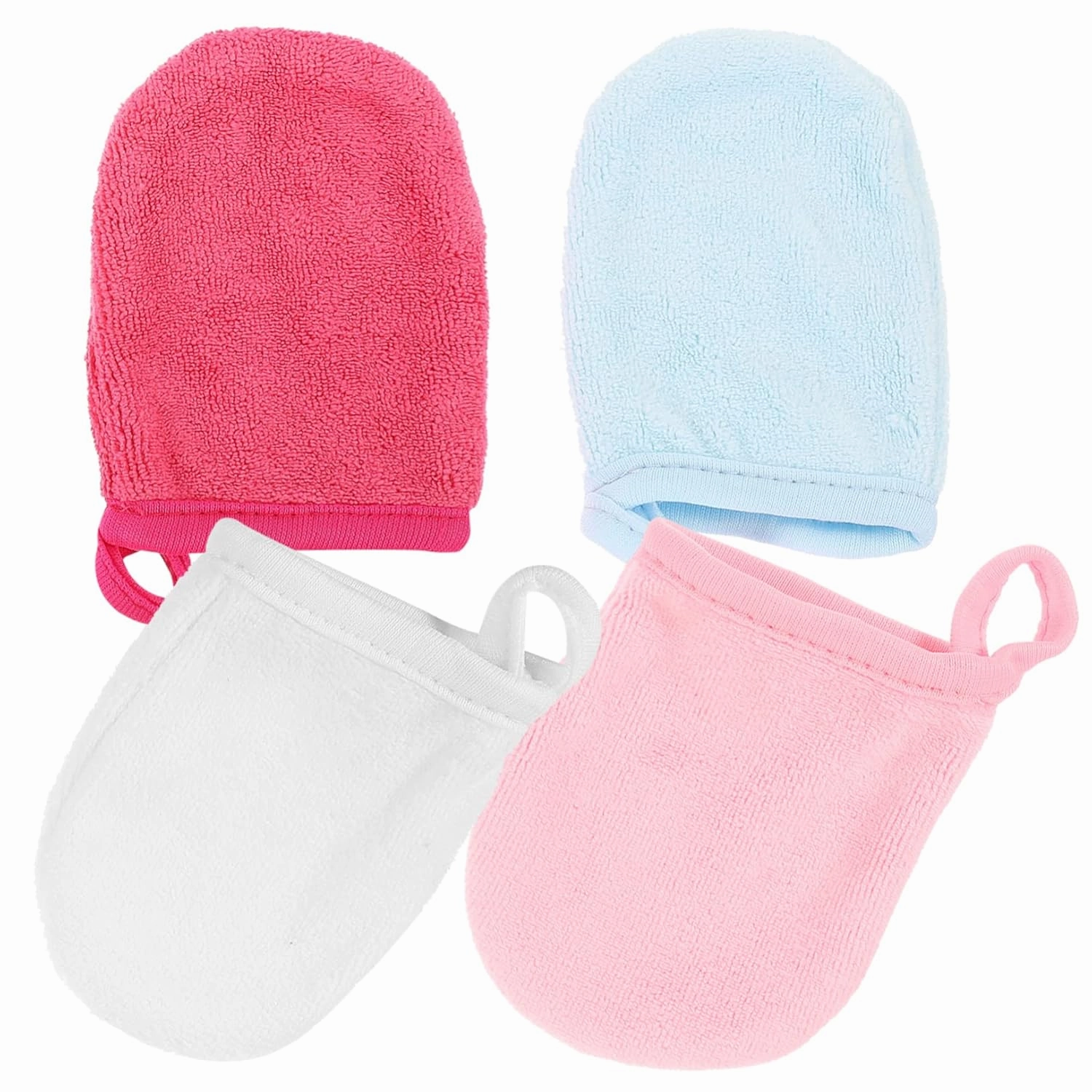 3sets Make up Gloves Easy to Clean Face Wipes Reusable Makeup Cloths Set 4pcs*3