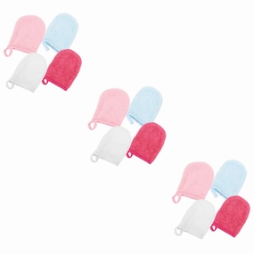 3sets Make up Gloves Easy to Clean Face Wipes Reusable Makeup Cloths Set 4pcs*3