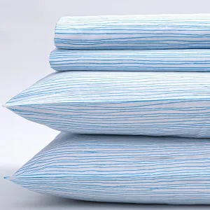 400 Thread Count Sateen Sheet Set 100% Organic Cotton-GOTS Certified Oeko TEX Certified - Fitted Sheet, Flat Sheet, 2 Pillowcases-Best Organic Sheet Set (Lake Norman, Queen)