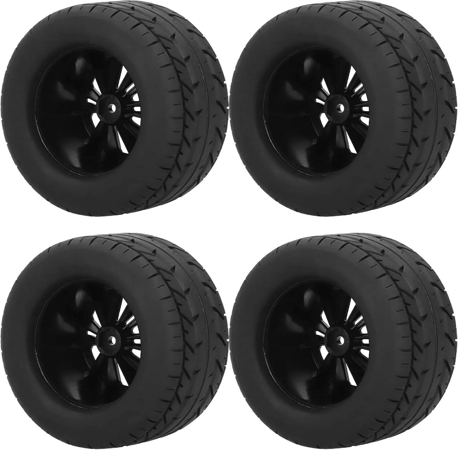 4Pcs RC Car Tire Wheels, 12mm/0.47in Hex Adapte 115mm/4.53in Diameter Wheel Rim Tires RC Car Accessories Fit for ZD Racing 1/10 VehicleModel