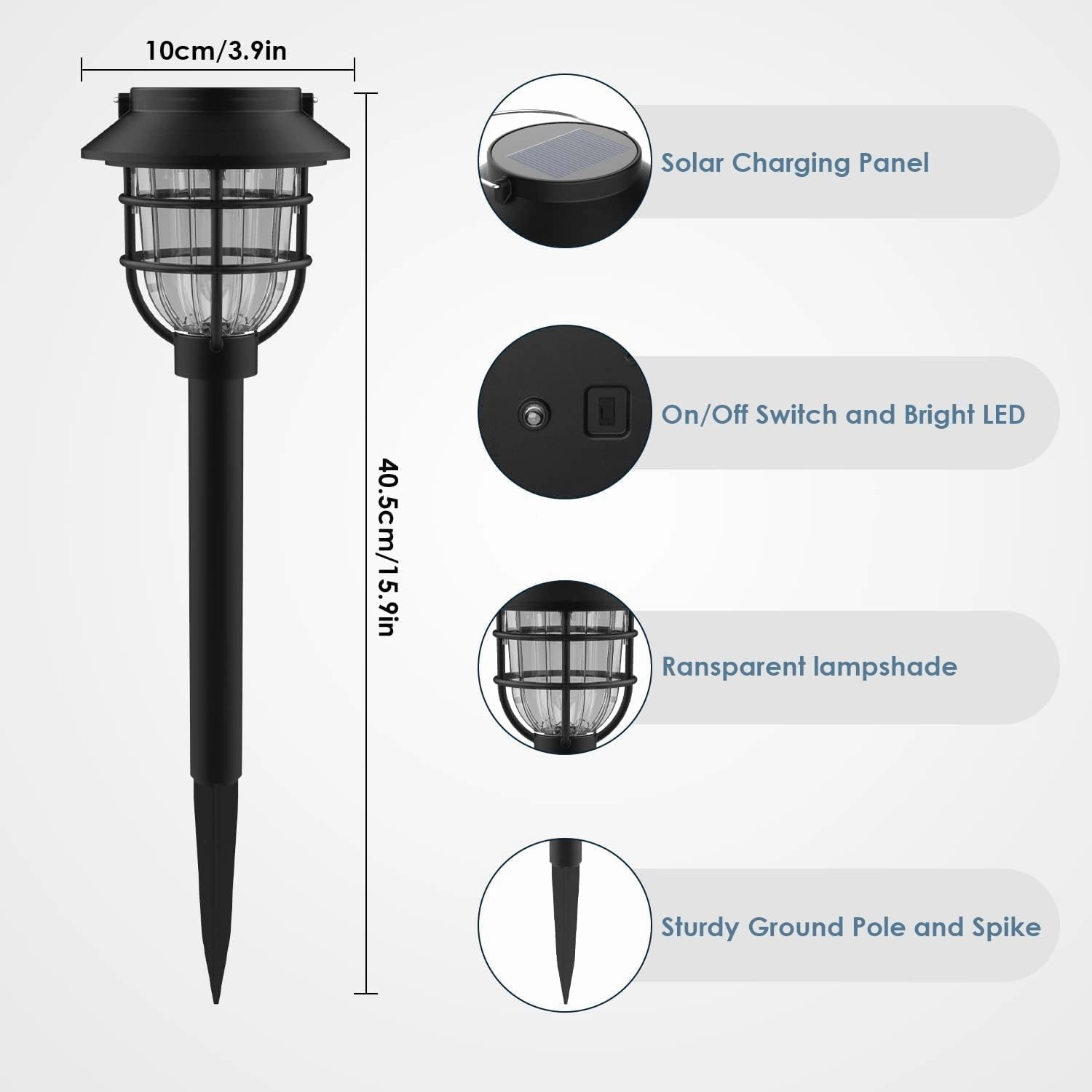 6 Pack Solar Pathway Lights Outdoor - Bright Solar Powered Garden Lights with Warm White LED, Auto On/Off Waterproof Path Lights Decorative, Landscape Lighting for Yard Patio Walkway Driveway