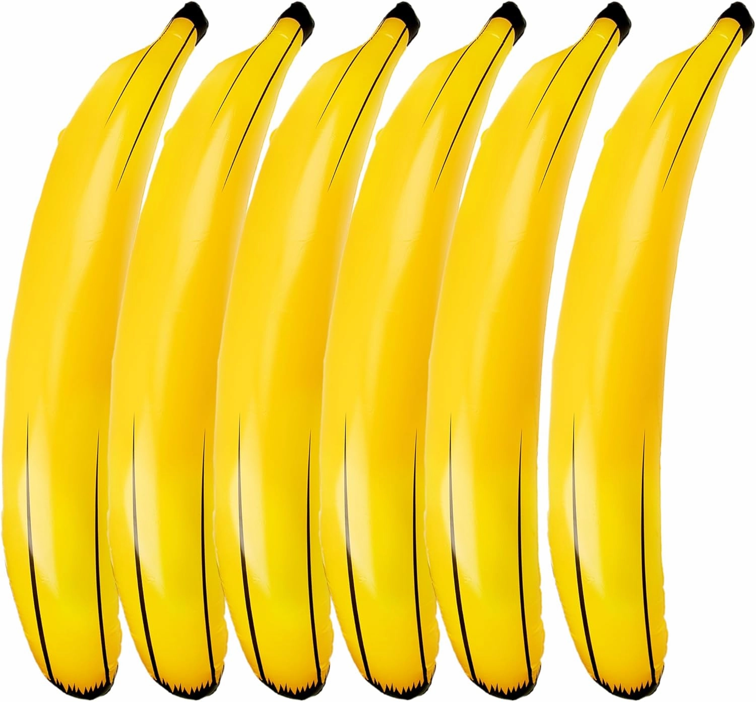 6 Pcs Jumbo Inflatable Banana Props 71 Inch Banana Balloons Large Blow Up Banana Giant Inflatable Banana Floats for Indoor Outdoor Bachelorette Celebration Summer Pool Party