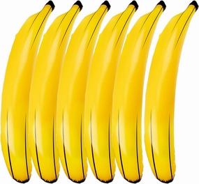 6 Pcs Jumbo Inflatable Banana Props 71 Inch Banana Balloons Large Blow Up Banana Giant Inflatable Banana Floats for Indoor Outdoor Bachelorette Celebration Summer Pool Party