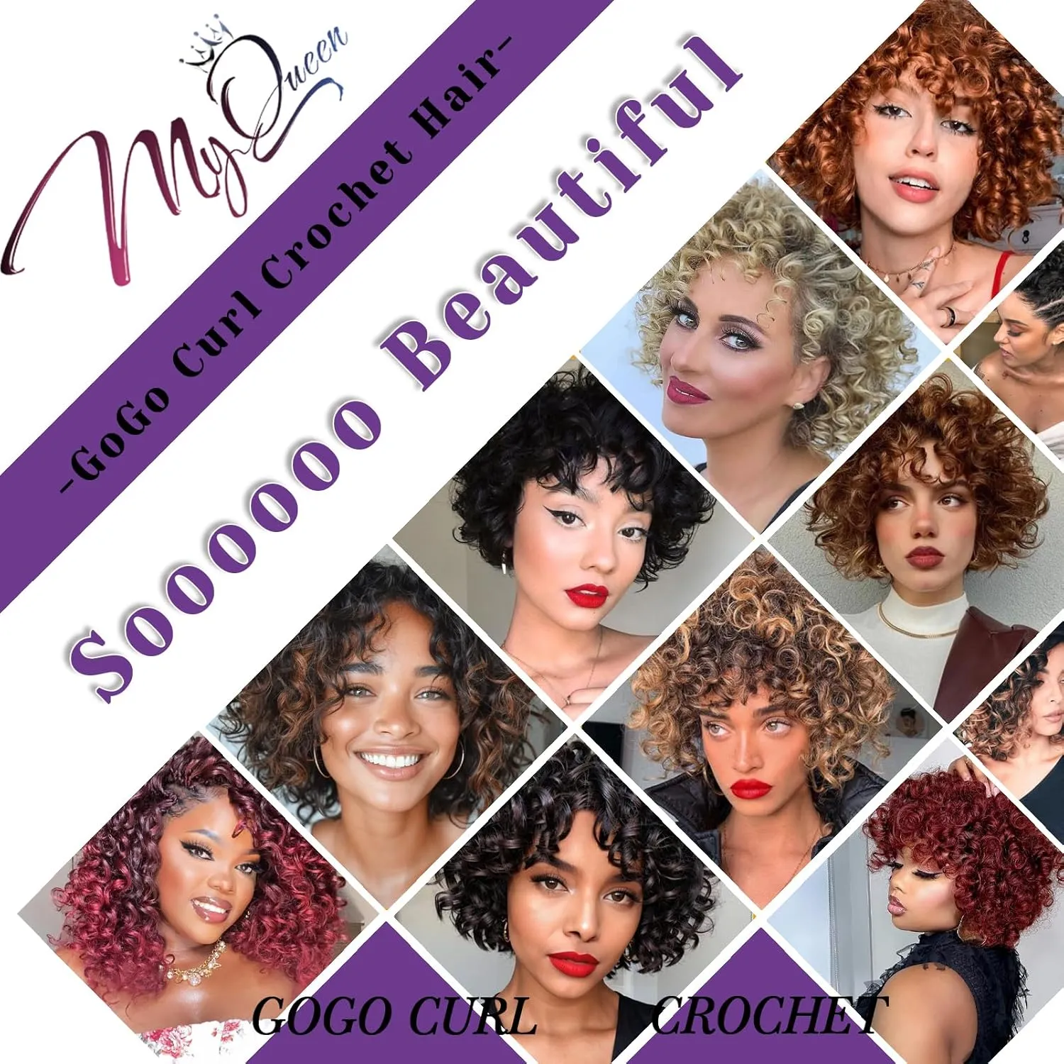 7 Packs GoGo Curl Crochet Hair 10 Inch Water Wave Beach Deep Twist Braids Short Curly for Women Synthetic Braiding Extensions 1B#