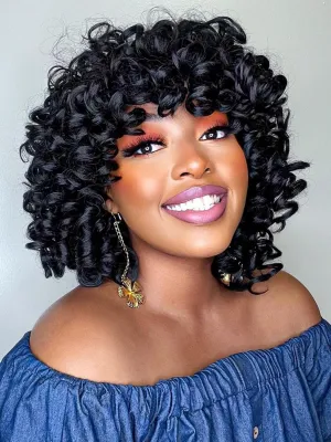 7 Packs GoGo Curl Crochet Hair 10 Inch Water Wave Beach Deep Twist Braids Short Curly for Women Synthetic Braiding Extensions 1B#