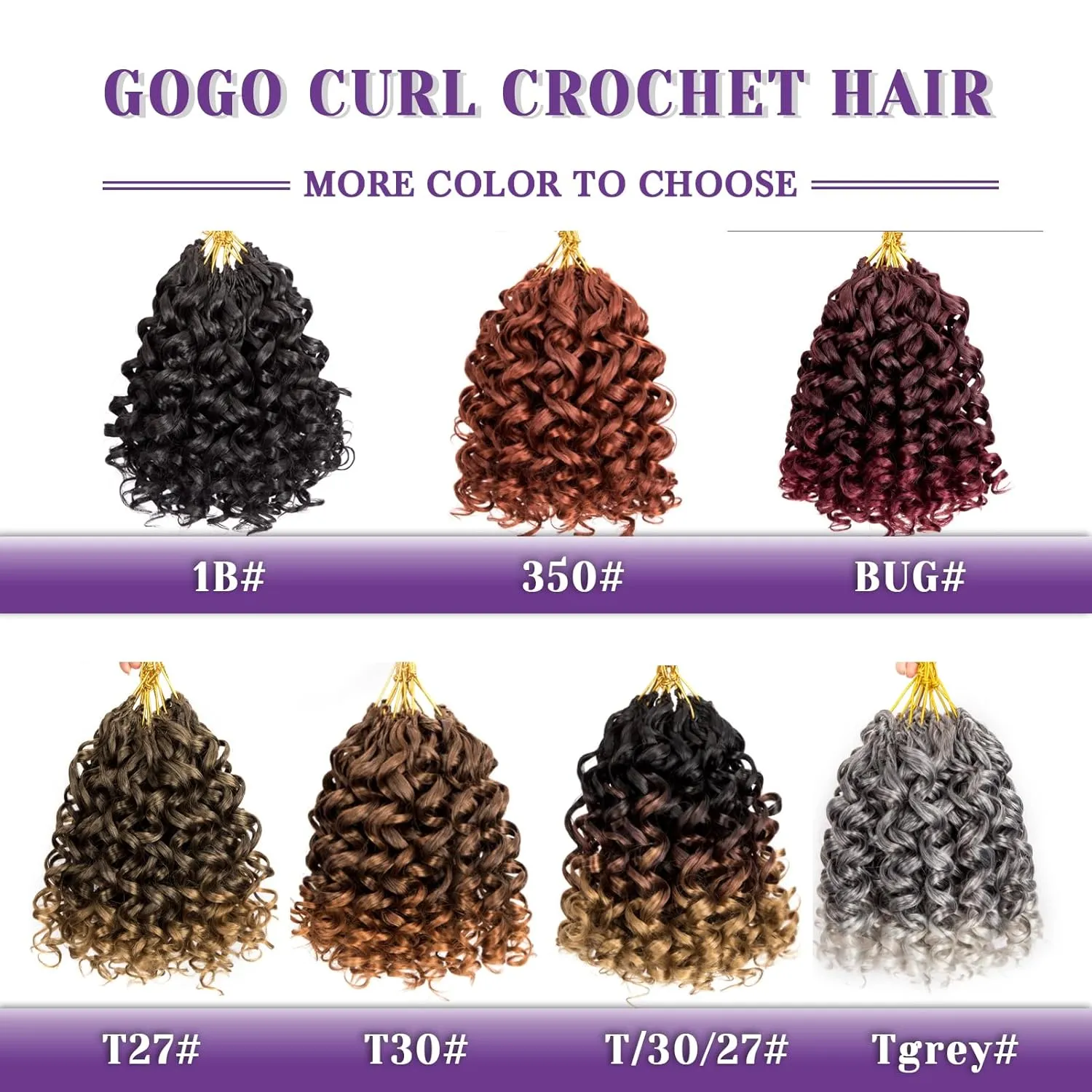 7 Packs GoGo Curl Crochet Hair 10 Inch Water Wave Beach Deep Twist Braids Short Curly for Women Synthetic Braiding Extensions 1B#