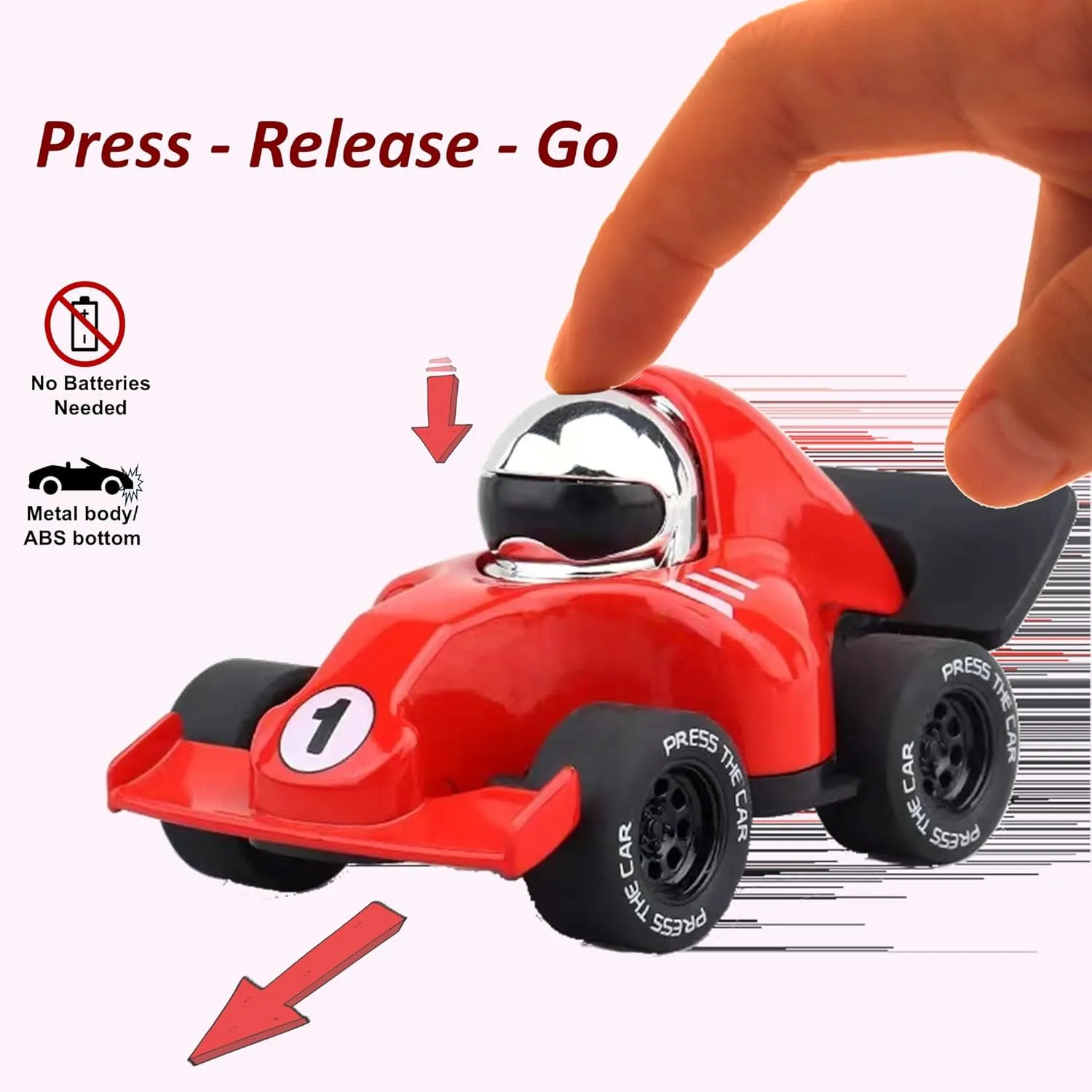 8-Pack Alloy Press and Go Toy Cars, Die-cast Collectible Model Race Cars, Birthday Christmas Holiday Party Gift for Kids 3 , Adults, and Collectors, Multi-Color (Cars #1 to #8)