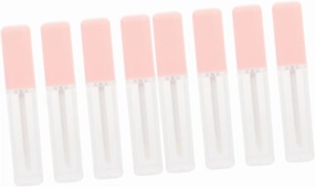 8pcs Square Frosted Lip Gloss Tubes Set Empty Lip Containers for Travel Daily Use Versatile Makeup Bottle for Gloss Samples