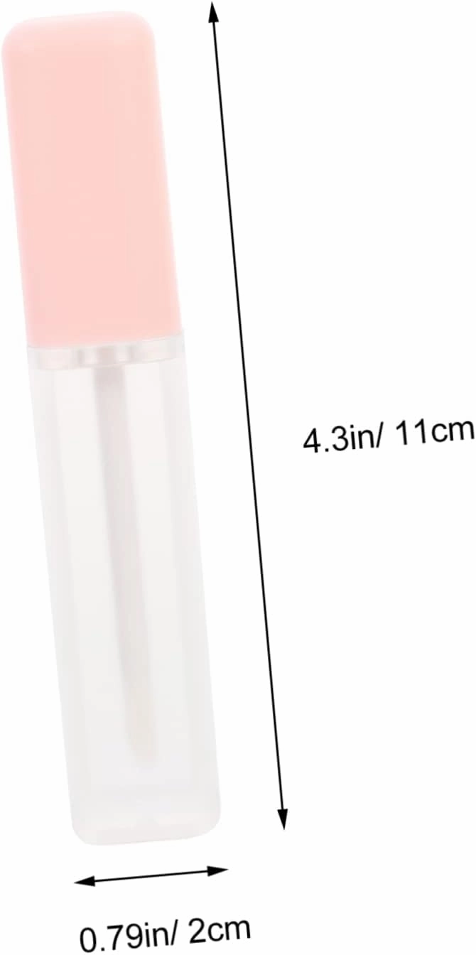 8pcs Square Frosted Lip Gloss Tubes Set Empty Lip Containers for Travel Daily Use Versatile Makeup Bottle for Gloss Samples