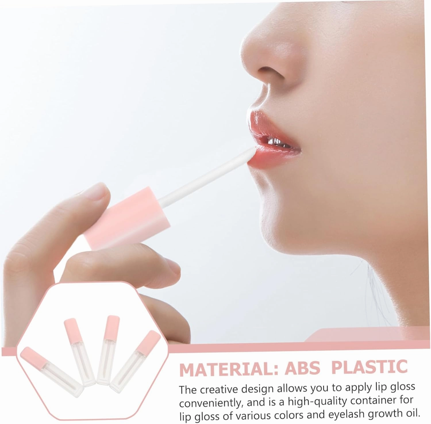 8pcs Square Frosted Lip Gloss Tubes Set Empty Lip Containers for Travel Daily Use Versatile Makeup Bottle for Gloss Samples