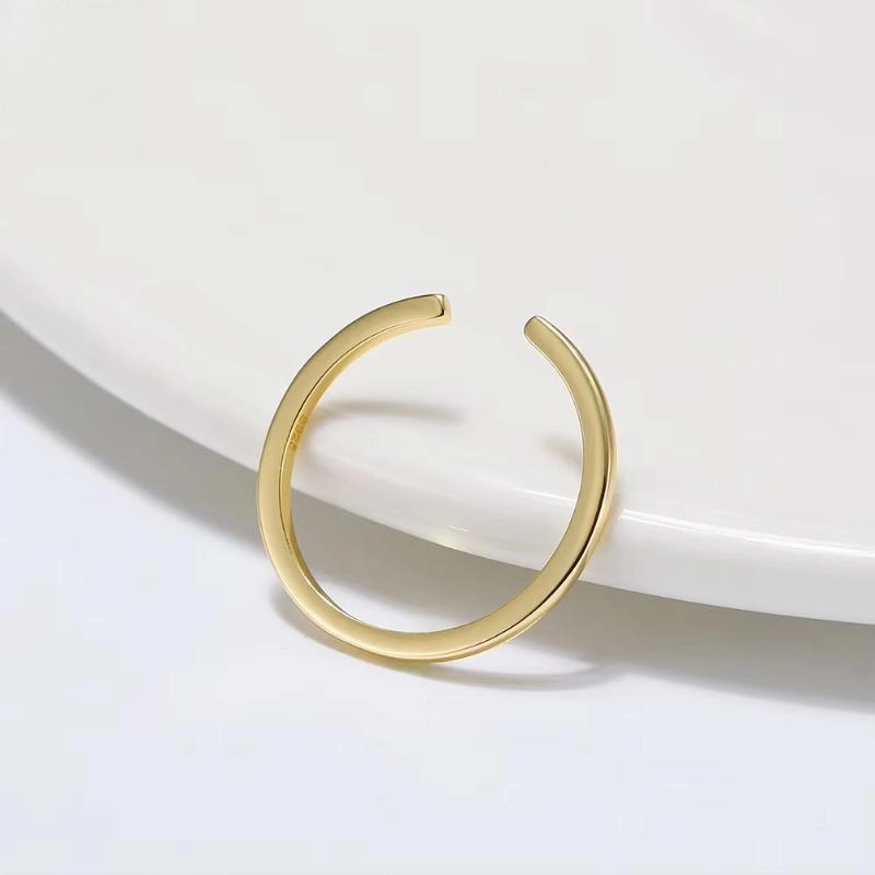 925 Sterling Silver Minimalism Tiny Stacking Finger Rings for Women